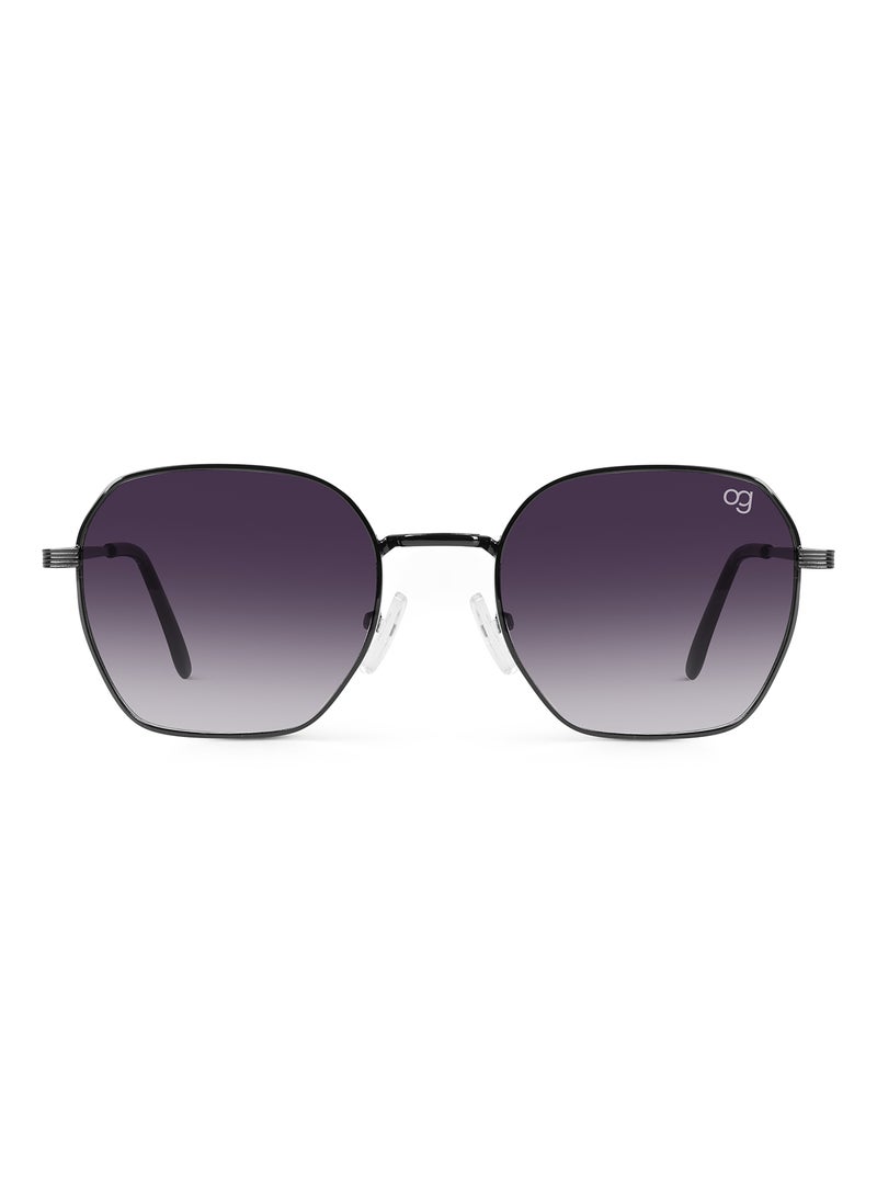 Woggles UV- Protected  Gradient Black Hexagonal Sunglasses  - Image 3