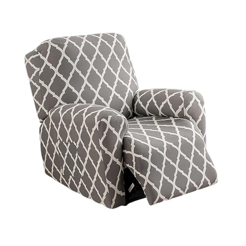 NILUOH Recliner Covers 4 Pieces Stretch Lazy Boy Recliner Chair Covers That Stay in Place Covers for Electric Power Lift Reclining Chair Washable Furniture Protector for Pet Kids Living Room - Image 1