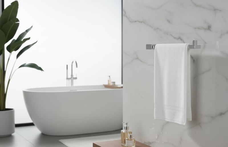 ORCE BATH ARTICLE Premium 304 Stainless Steel Hand Towel Holder for Bathroom & Kitchen | Wall Mounted Towel Rod Bar | Rust-Proof Chrome Finish | Space Saving Modern Bathroom Accessory - Image 5