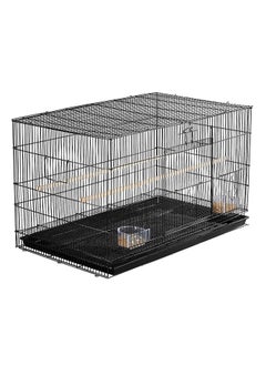 DAYANG Rectangle Stackable Breeding Flight Parakeet Bird Cage for Finches Budgies Cockatiels Esotici Lovebirds Canaries Parrots With Slide-Out Tray Black 60X42X41Cm  - Image 1