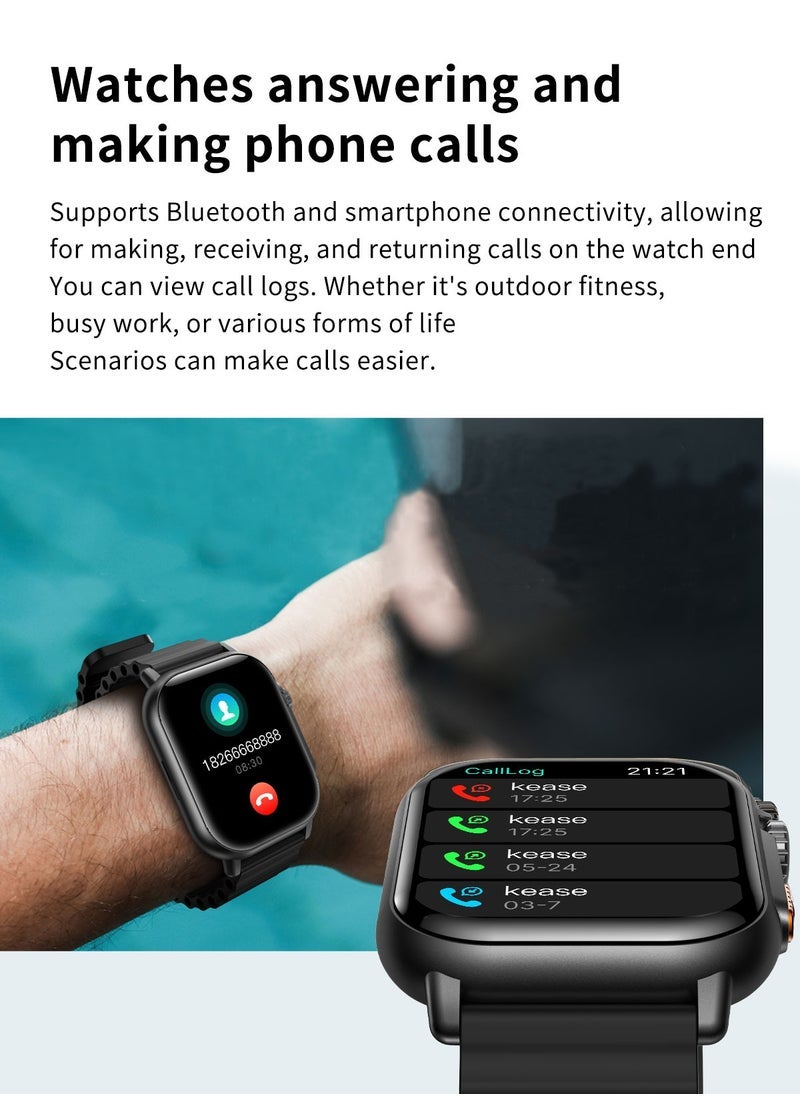ويزمي - 7 in 1 WS 85 ULTRA2 Smart watch set with, 7pair Straps, waterproof, Long battery life Health smart watch Silver - Image 1