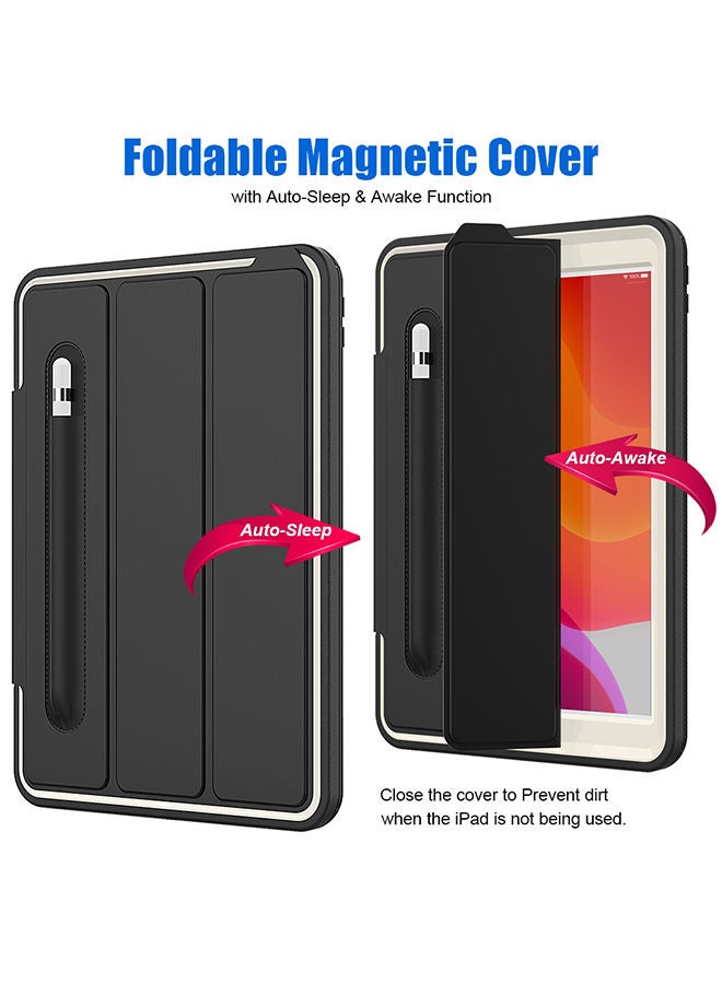 إسكدنيا غطاء للحماية قلاب مغناطيسي بتصميم أفقي ومُخصص لجهاز أبل آي باد مقاس 10.2 بوصة رمادي - Image 2