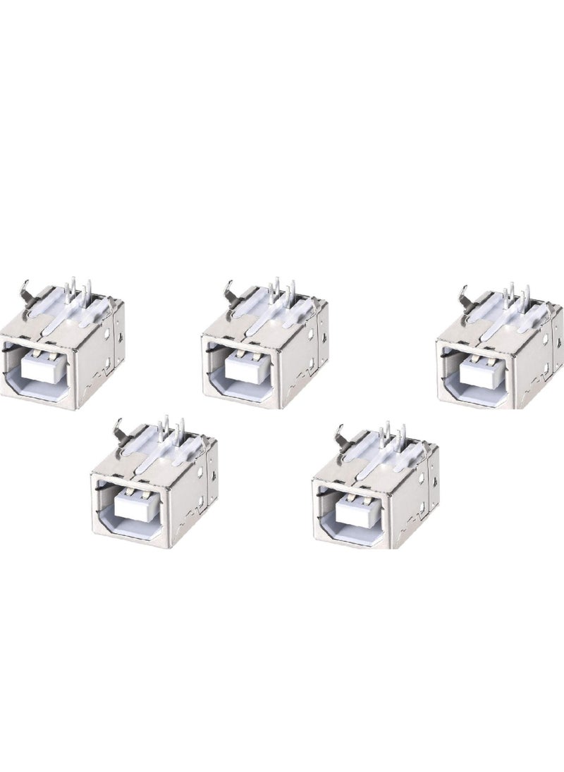 Generic - USB Type B Female Socket HP CANON Printers Data Interface Connector Repair Jack Port Right Angle 4Pin PCB DIP USB B Soldering Adapter (5 PCS) - Image 1
