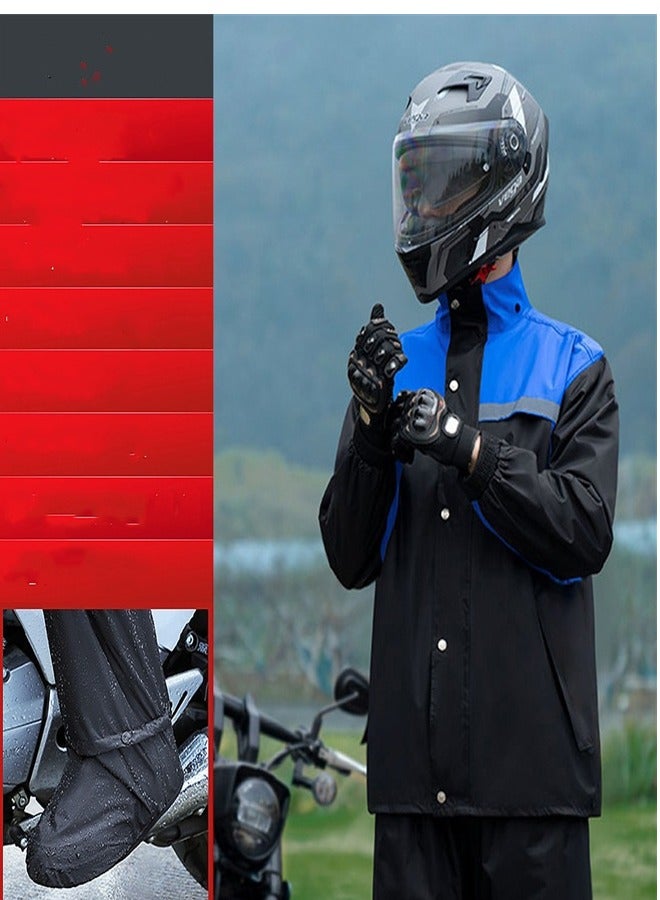 Loquat Raincoat And Pants Set Blue/Black  - Image 2