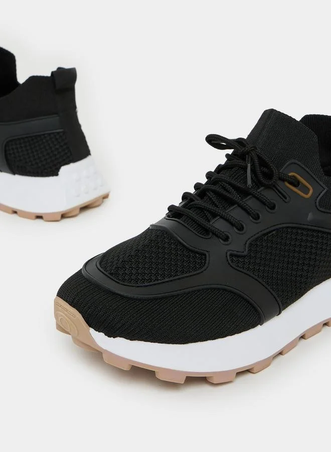 Styli Low Ankle Lace Up Platform Sole sneakers