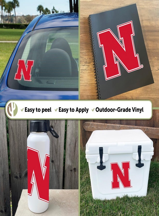 Desert Cactus University of Nebraska NU Huskers Vinyl Decal Laptop Water Bottle Car Scrapbook Sticker (IND 1) - Image 2