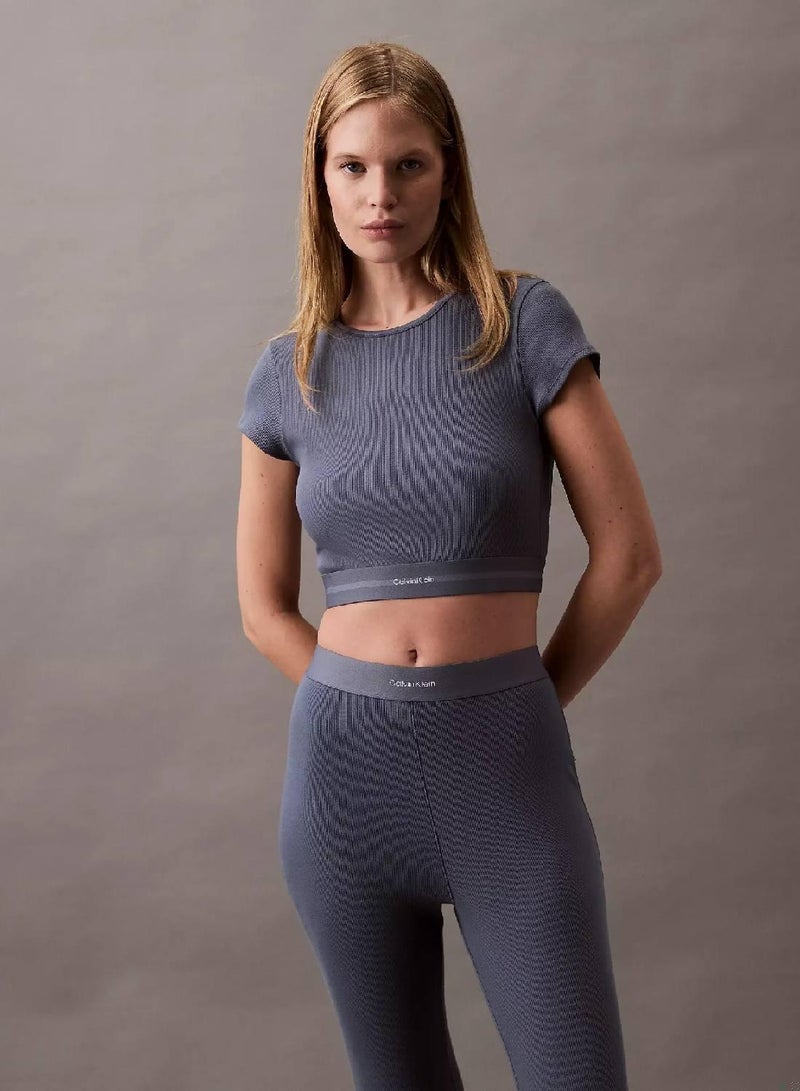 CALVIN KLEIN Lounge Leggings - Cotton Stretch Rib - Image 2