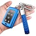 Autophone Compatible with Jeep Key Fob Cover with Keychain Fit for 20212026 Grand Cherokee Grand Cherokee L4xe Grand Wagoneer L Wagoneer 3456 Buttons Blue - Image 2
