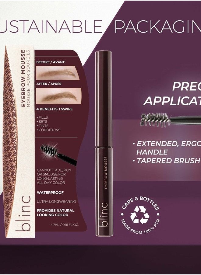 Blinc Eyebrow Mousse, Extreme Hold Tinted Eyebrow Gel with Peptides and Vitamins A & E, Natural Finish, Long-Wearing, Waterproof, Vegan, Gluten-Free & Cruelty-Free, Dark Brunette, 4.7mL/ 0.16 Fl. Oz - pzsku/Z8F66755E9AFC4C1714BEZ/45/_/1685947948/288fcd4b-a7cd-4f3e-a9ed-46786b781c0c