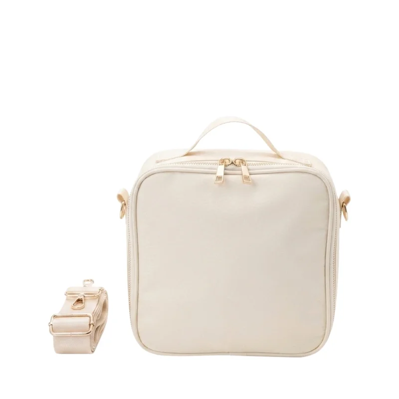 القبيلة السعيدة Personalised Kids Lunch Bag, Cream
