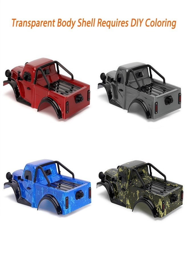 AMK TRX4M Clear Body Shell Kit for 1/18 RC Crawler TRX4M Bronco Defender Upgrade Parts with Decorative Accessories - Image 4