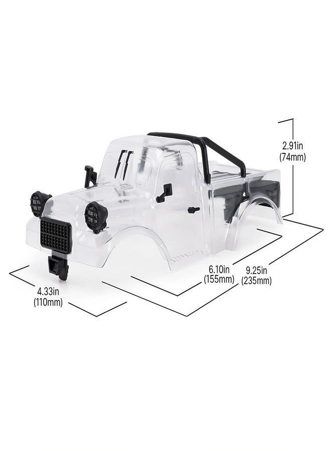 AMK TRX4M Clear Body Shell Kit for 1/18 RC Crawler TRX4M Bronco Defender Upgrade Parts with Decorative Accessories - Image 5