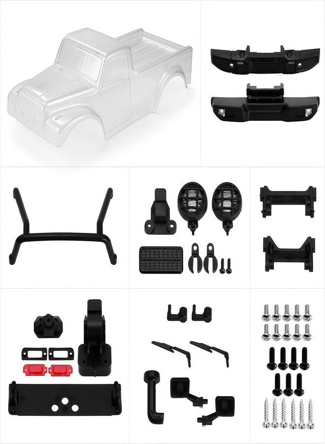 AMK TRX4M Clear Body Shell Kit for 1/18 RC Crawler TRX4M Bronco Defender Upgrade Parts with Decorative Accessories - Image 2