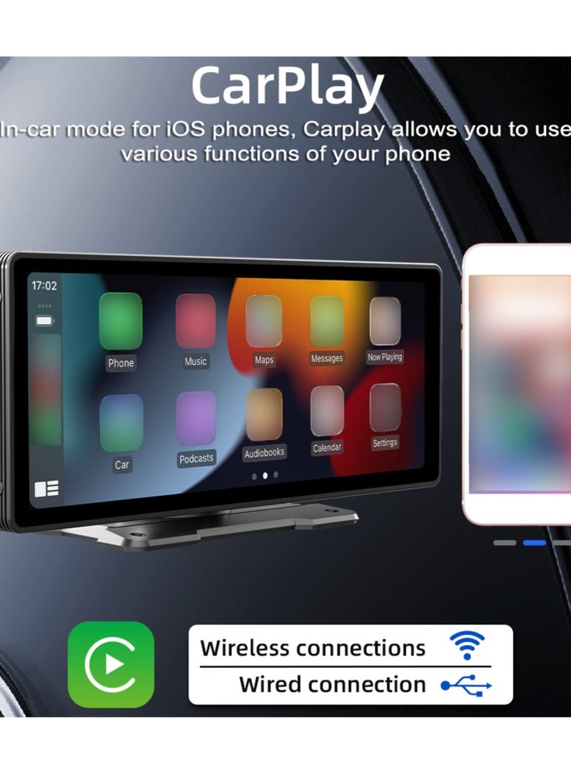 مشغل MP5 ستيريو للسيارة 9.3 بوصة BT اتصال بدون استخدام اليدين وراديو FM يدعم Carplay Android وصلة الهاتف التلقائي عكس مساعدة U-Disk/TF بطاقة مع حامل قابل للتعديل - Image 4