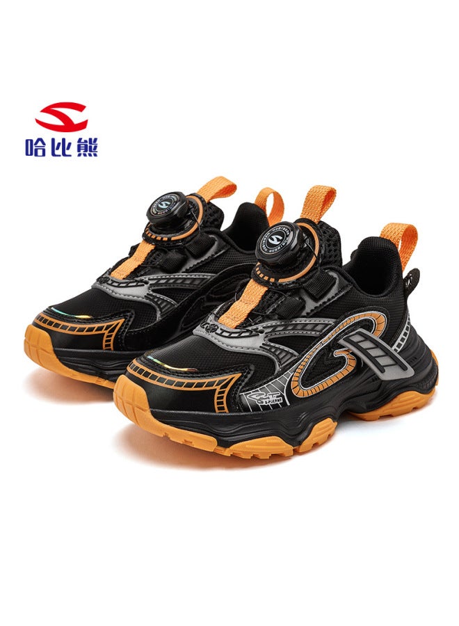 Habi Bear Leather Autumn Boys Sneaker Big Children's Shoes Girls Dad Shoes Spring And Autumn Shoes A Generation Of Hair