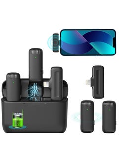 Ulanzi ULANZI J12 Wireless Lavalier Microphone for iPhone iPad, 2-in-1 Plug-Play Lavalier Mic with Charging Case for Phone Video Recording Interview Youtubers Vloggers, 65ft Transmission Range  - Image 2