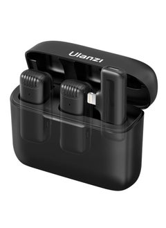 Ulanzi ULANZI J12 Wireless Lavalier Microphone for iPhone iPad, 2-in-1 Plug-Play Lavalier Mic with Charging Case for Phone Video Recording Interview Youtubers Vloggers, 65ft Transmission Range  - Image 1