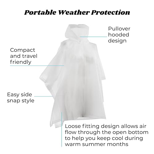 Totes Reusable, Compact & Travel-Friendly, Pullover Hood, Easy Snap, Lightweight, Royal, Kids-One Size - Image 2