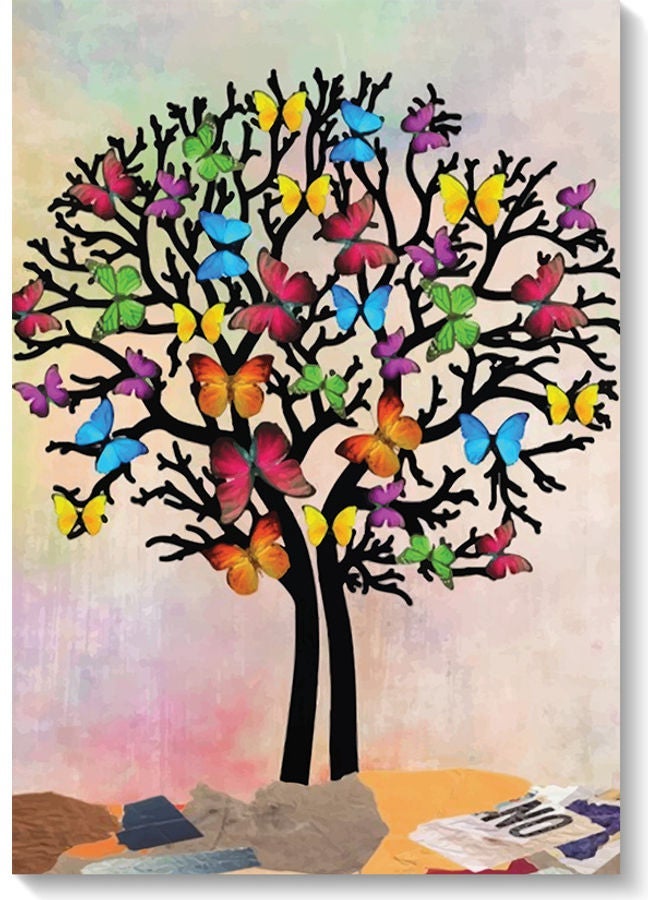 RYN Butterflies Wall Art Painting Multicolour 40x60cm - Image 2