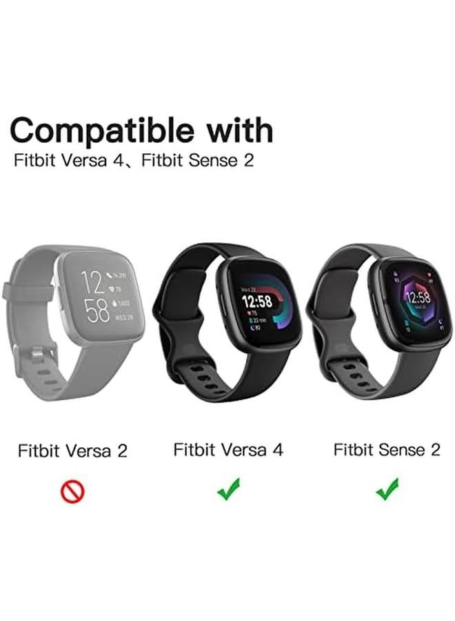 جي تيك واقي شاشة لساعة Fitbit Versa 4 Sense 2 مصنوع من مادة TPU المرنة عالية الوضوح وشفافة للغاية، عبوة من 6 قطع - Image 2