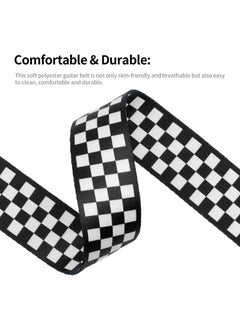 Excefore Embroidery Guitar Strap, Adjustable Guitar Strap/Bass Strap, Cotton Strap for Bass, Electric & Acoustic Guitars (Length 104-170cm, Width 5cm)  - Image 3