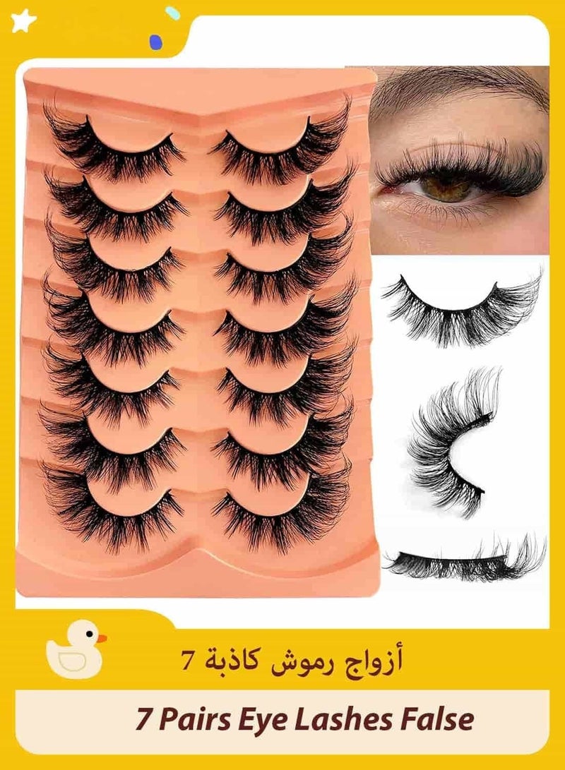 أنمي 7 أزواج رموش العين الرموش الصناعية رقيق حجم جلدة - Image 1