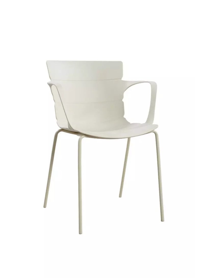 Homez طقم طعام خارجي، 6 كراسي وطاولة، كريمي - Image 5