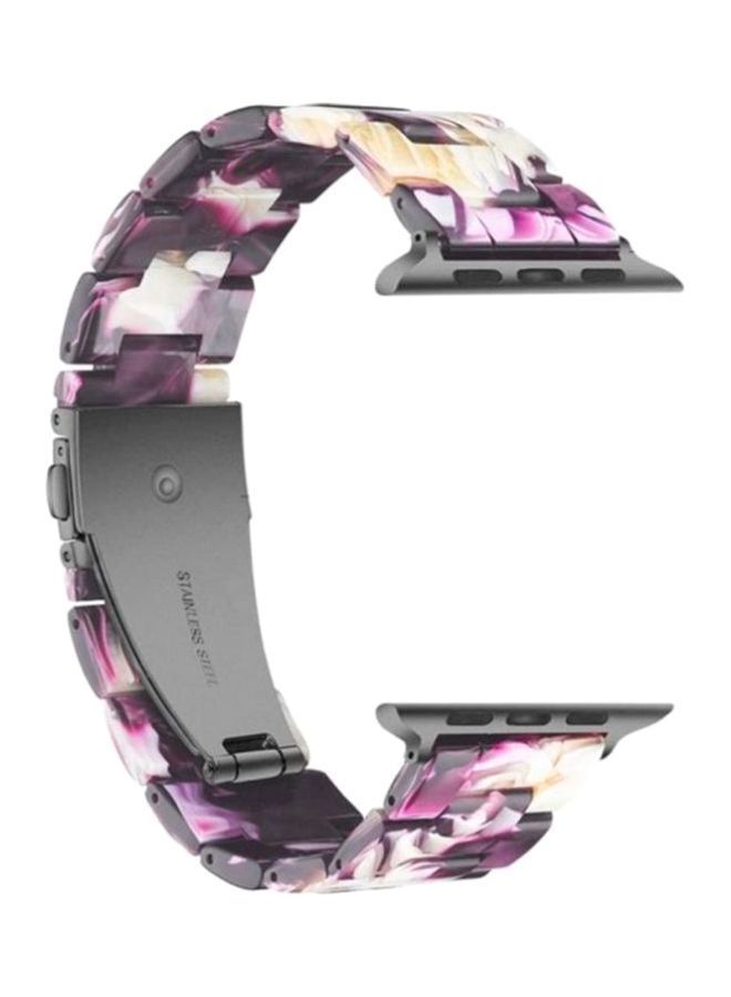 NIBEMINENT Marble Resin Bracelet Band For Apple Watch SE Series 42/44mm Multicolour - Image 1