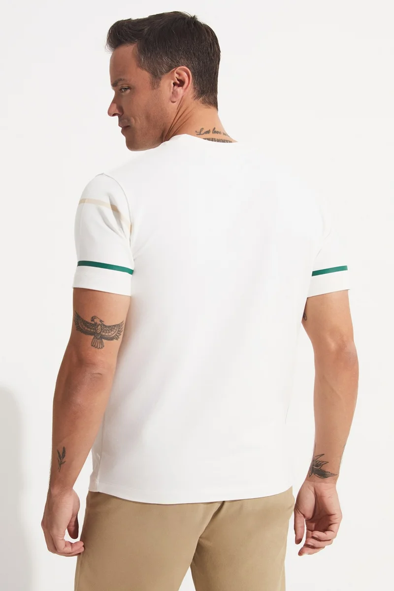 JUNE Men's Regular Fit Crew Neck Printed T-Shirt
