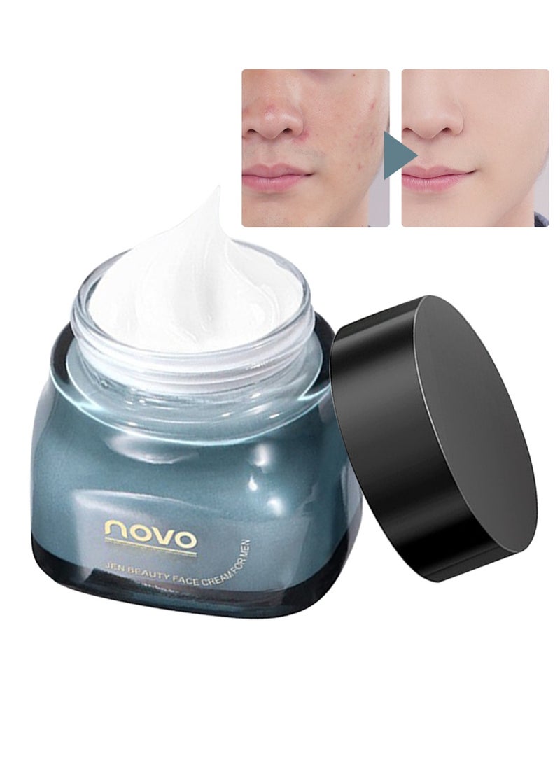 Novo Jen Beauty Face Cream for Men, Plant-Derived, Skin-Correcting BB Cream for Face, Skin-Softening, Brightening Niacinamide Tinted Moisturizer, Skincare for Men 50g  - Image 1