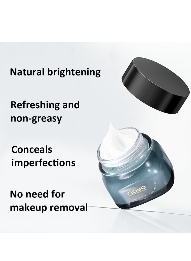 Novo Jen Beauty Face Cream for Men, Plant-Derived, Skin-Correcting BB Cream for Face, Skin-Softening, Brightening Niacinamide Tinted Moisturizer, Skincare for Men 50g  - Image 2