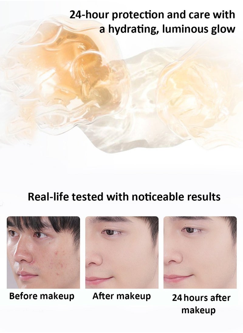 Novo Jen Beauty Face Cream for Men, Plant-Derived, Skin-Correcting BB Cream for Face, Skin-Softening, Brightening Niacinamide Tinted Moisturizer, Skincare for Men 50g  - Image 4