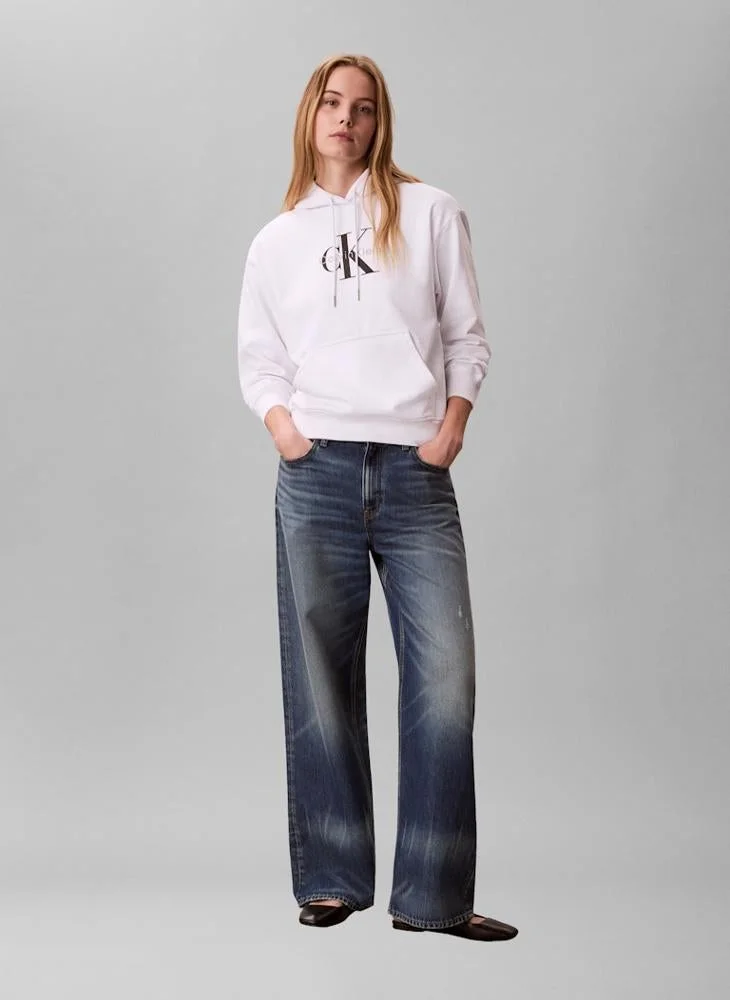 Calvin Klein Jeans  Graphic Pullover Hoodie for Women | Best Price UAE