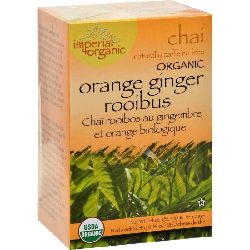 Uncle Lee's Tea - Imperial Chai Organic Orange Ginger Rooibus Caffeine Free - 18 Tea Bags