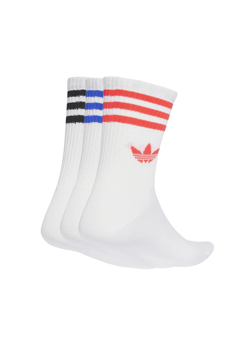اديداس اوريجينالز 3 Pack 3-Stripe Crew Socks