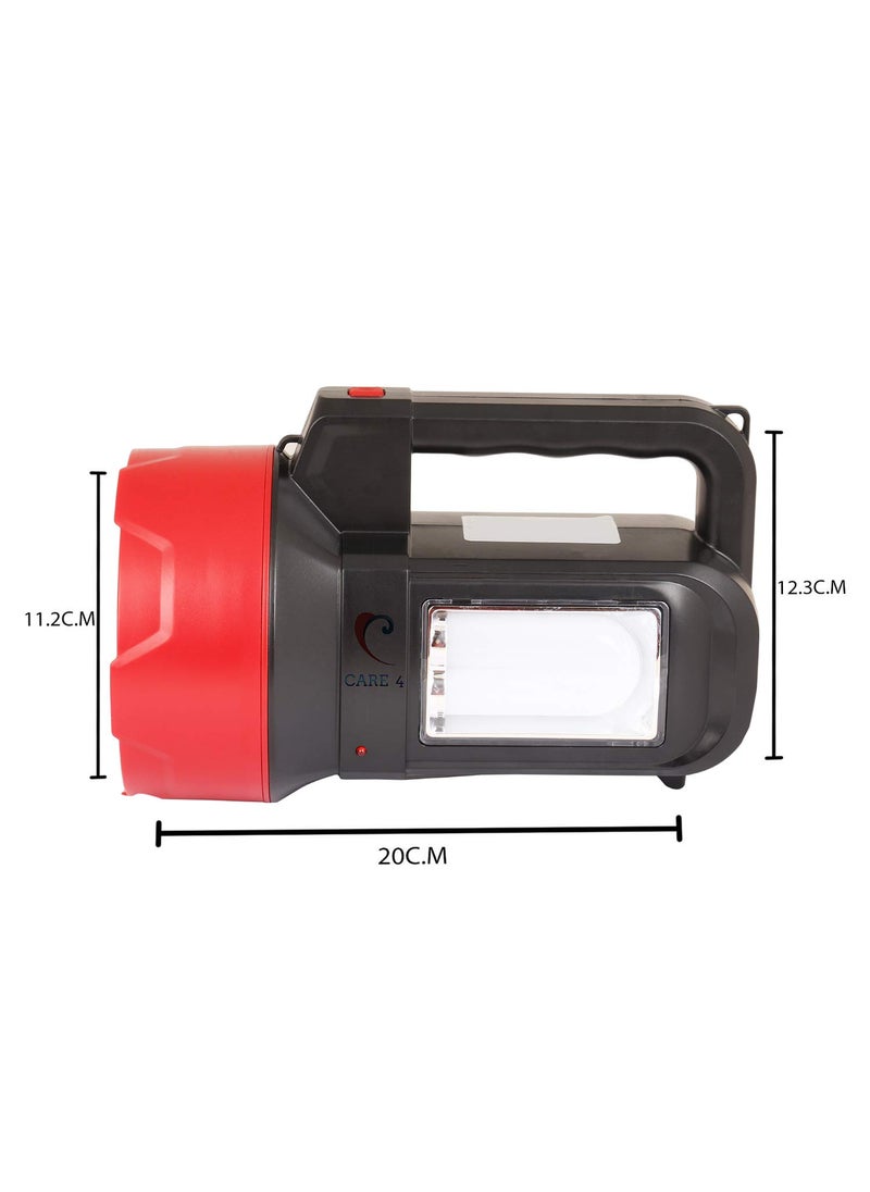 Care4 - Care 4 50W Solar charging Led laser long range rechargeable searchlight Flashlight Camping Light for adventure security WITH EMERGENCY LIGHT Torch - Image 1