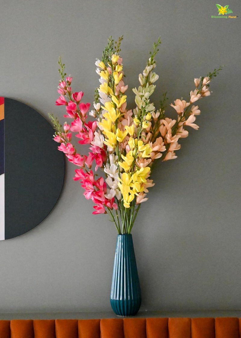 Blooming Floret Artificial Orchid Stick 42 inch for Home DecorOffice DecorGifting 5 Orchid Sticks in Multi Color Attractive Ornamental Flowers Natural Looking DustProof - Image 2