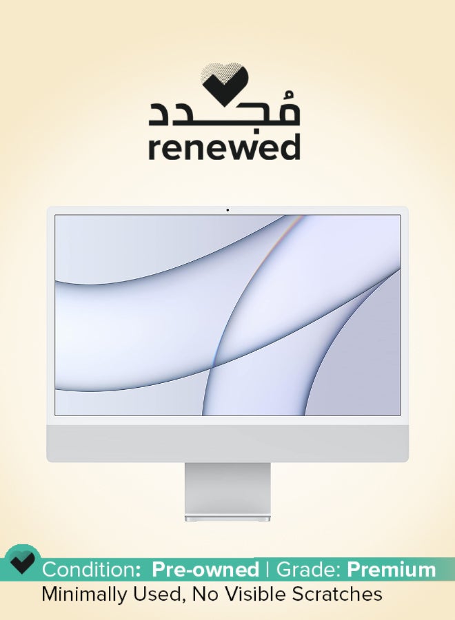 Apple Renewed - iMac With 24-Inch Retina Display, Apple M1 Chip With 8-Core CPU And 8-Core GPU Processor/Octa Core/8GB RAM/256GB SSD/macOS Without Keyboard Mouse Silver - Image 1