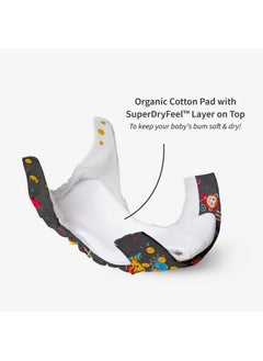 SuperBottoms UNO Freesize Cloth Diaper | Cloth diaper for babies 3M to 3Y | Comes with cloth diaper inserts | 1 Organic cotton Soaker + 1 Booster | Hungry Caterpillar - pzsku/Z8F66F710FA222D54879BZ/45/_/1738305304/90c71134-276d-4a0d-b64b-131e391c07e8