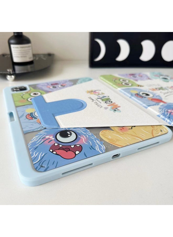 Suitable For Ipadair7 Flat Protective Cover Pro11 Inch Cartoon Painted 9 Generation Mini76 Acrylic 10/11 Generation-Color:720 Rotating Horizontal And Vertical Support/pink Edge [miyou]-Applicable Models:Ipadpro21/22 Version [ 11inch ]  - Image 4