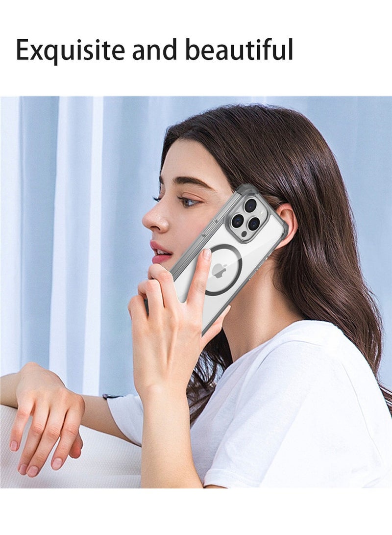 iPhone 15 Pro Max Case, iPhone 15 Pro Max Clear Phone Case, iPhone 15 Pro Max Compatible with MagSafe Function, Ultra-Slim Design Full Protection Clear Case, Anti-Slip Anti-Yellow and Shockproof Phone Case - Image 5