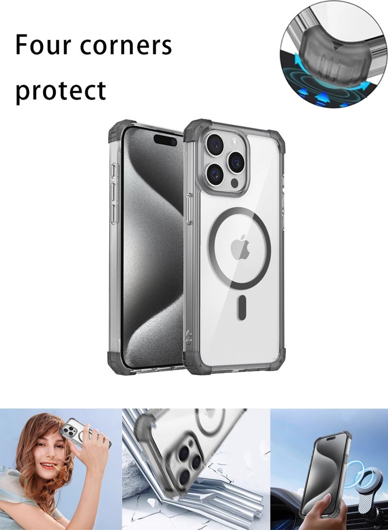 iPhone 15 Pro Max Case, iPhone 15 Pro Max Clear Phone Case, iPhone 15 Pro Max Compatible with MagSafe Function, Ultra-Slim Design Full Protection Clear Case, Anti-Slip Anti-Yellow and Shockproof Phone Case - Image 1