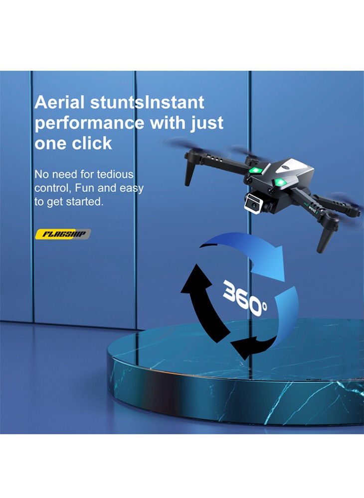 s125 WiFi FPV 4K Camera Drone Headless Mode Dual Camera Drone 2 Batterires Black Suitable for Beginners and Kids