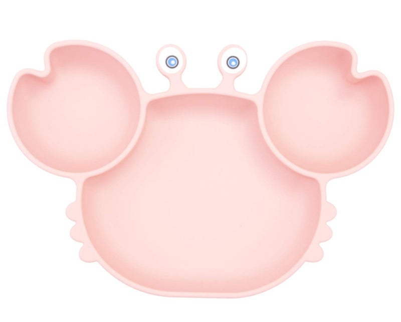 Silicone Suction Plate for Toddlers  Self Feeding Training Divided Plate Dish and Bowl for Baby and Toddler Fits for Most Highchairs Trays BPA Free Microwave Dishwasher Safe