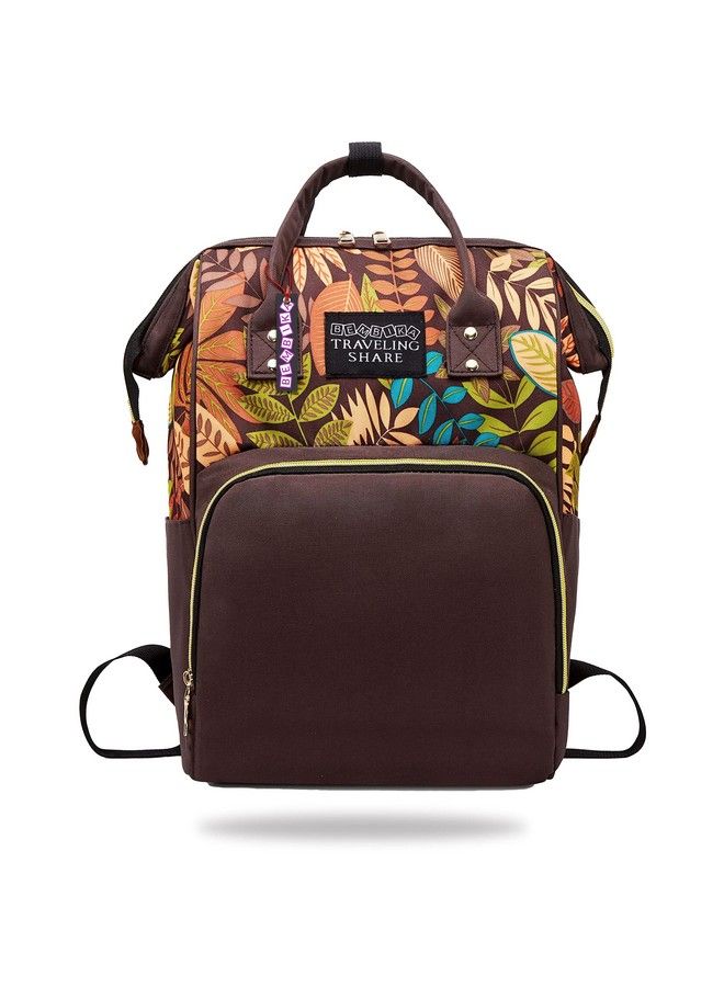 BEMBIKA Diaper Bags For Mom And Dad Diaper Bags For Mom And Baby Mummy Bag For Multi Function Waterproof And Large Capacity (Leaf Brown)  - Image 1