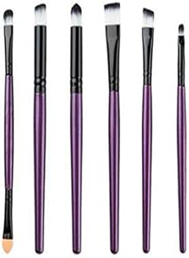 6 Pcs Makeup Eye Brush Set - Eyeshadow Eyeliner Blending Crease Kit