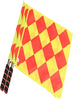 2 Pcs Referee Flag Waterproof,2PCS Soccer Ref Flags | Football Referee Flags Metal Pole Foam Handle, Soccer Ref Flags for Sports Match