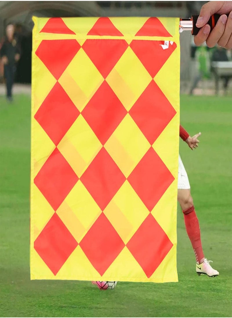 GGOOT - 2 Pcs Referee Flag Waterproof,2PCS Soccer Ref Flags | Football Referee Flags Metal Pole Foam Handle, Soccer Ref Flags for Sports Match - Image 1