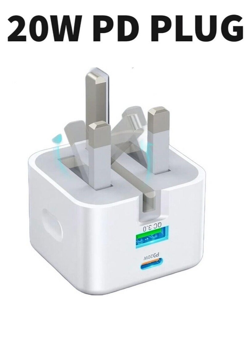 ELTRAZONE For iPhone 14 13 12 11 Pro XR XS Fast Charging 20W USB-C PD Plug Charger & Cable  - Image 2
