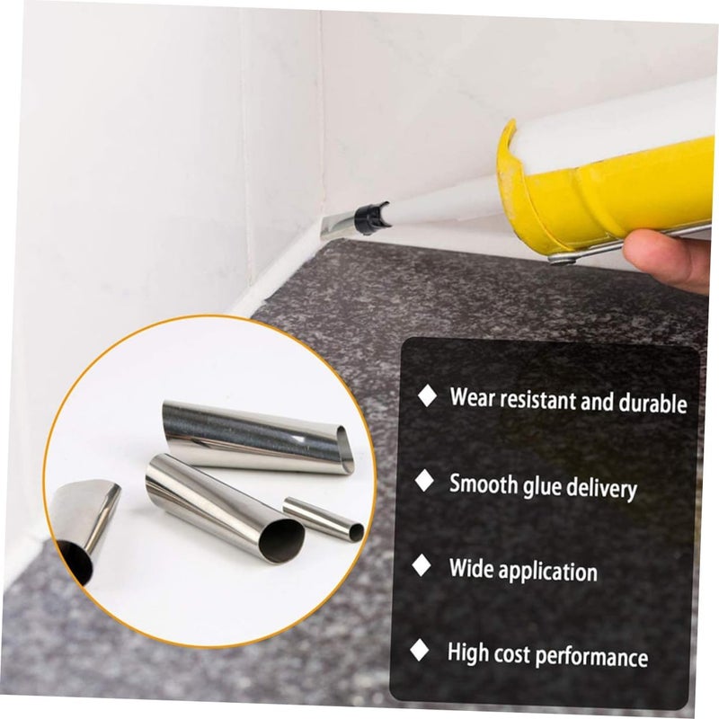 NUOBESTY 20pcs Caulking Nozzles Stainless Steel Sealant Nozzle Glue Tips Professional Caulking Tool for Window Door Sink - Image 5